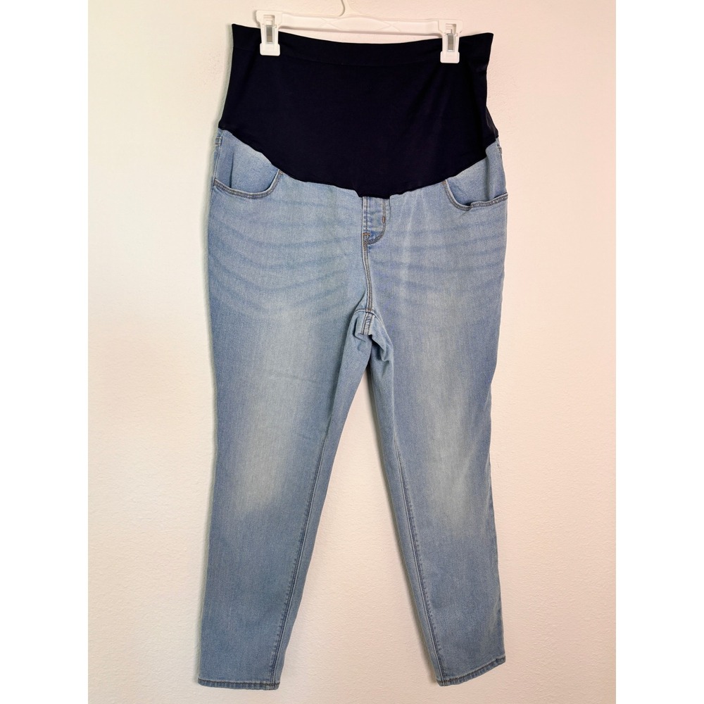 Old Navy Maternity Wow Skinny Jeans Light Wash Full Panel Size 10